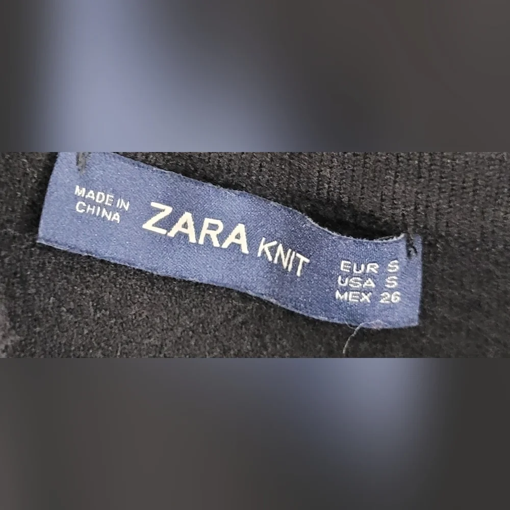 Zara Knit Dress Sz S Embroidery Beautiful